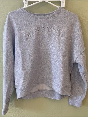 Small Fabletics Light Gray Pullover Sweatshirt